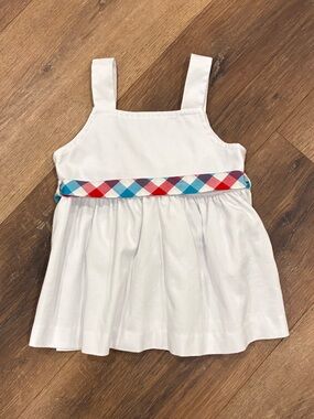 Kelly’s Kids White Tank Shirt Patriotic July 4th Top Summer Beach Vacay 2T